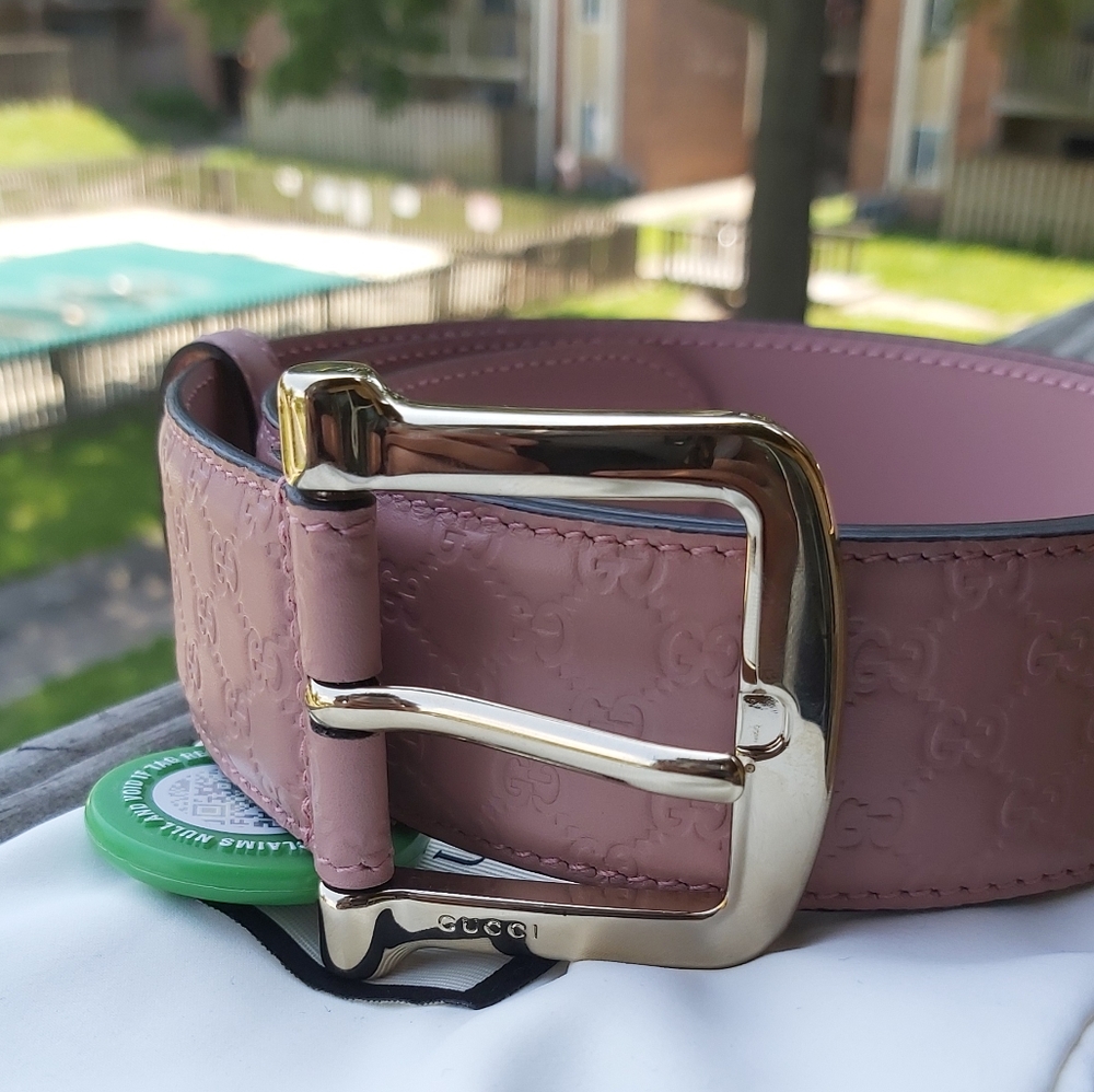 Guccissima embossed belt